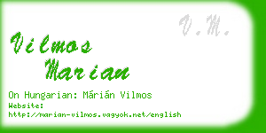 vilmos marian business card
